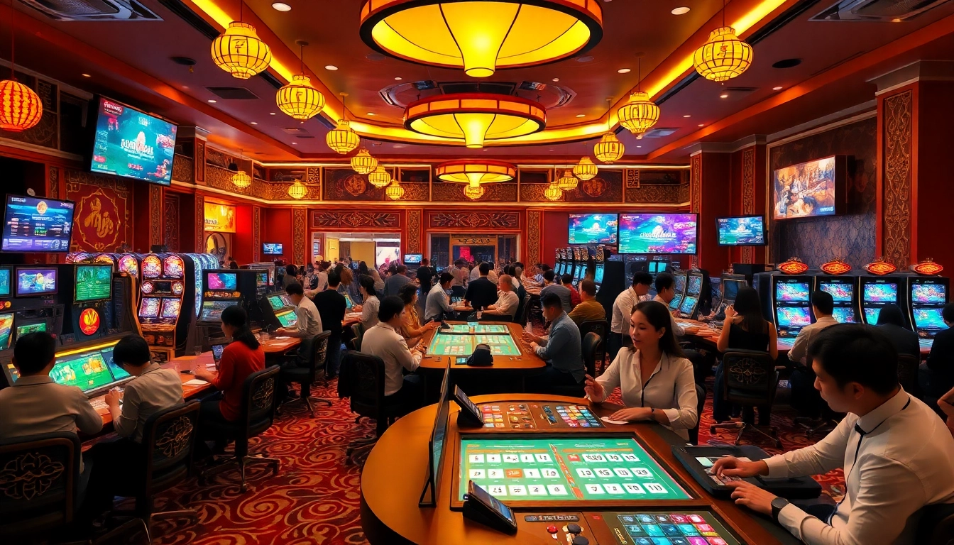 Ho88 online casino environment showcasing diverse games and vibrant atmosphere for Vietnamese players