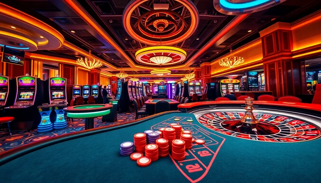Experience the thrill of xx88 at a luxurious casino with vibrant tables and dynamic gameplay.
