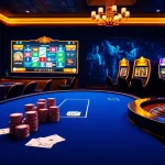 Experience thrilling gaming moments at https://www.7c77.app/ with elegant casino tables and vibrant slot machines.