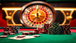 Experience the thrill of Thương hiệu PG99 with luxurious casino elements, poker chips, and vibrant lighting.