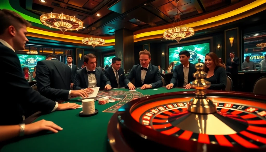 Experience the thrill of gaming with Link Vào Nhà Cái 68VIP at an upscale casino table.