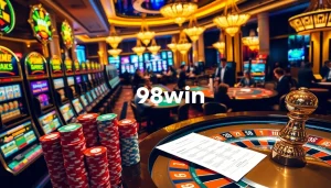 Experience the thrill of winning at 98win casino with vibrant gambling tables and dynamic players.