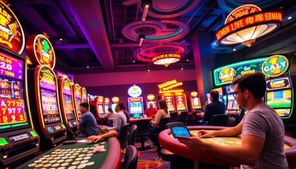 Exciting scene at 98win online casino with vibrant games and players.