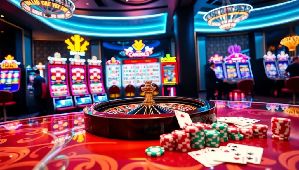 Experience the thrill of online gambling at https://ax88.bid/, featuring vibrant slot machines and a luxurious casino atmosphere.