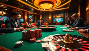 Strategically placing bets with https://tg88.actor/ chips on a vibrant poker table showcasing expert gambling tactics