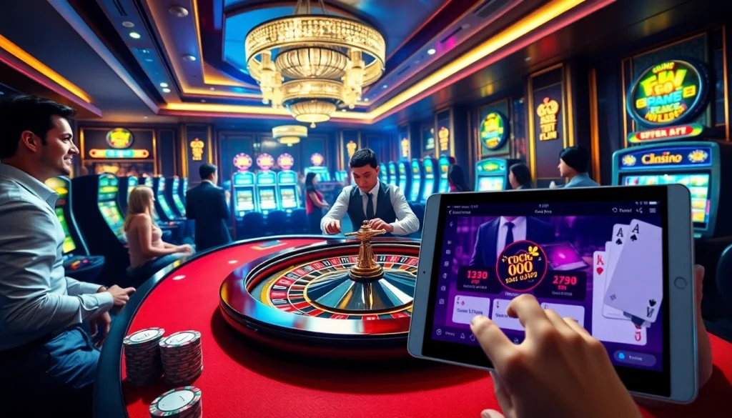 Experience thrilling moments at 888VND with players engaged in roulette and vibrant tables.