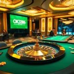 Players enjoy a thrilling game of roulette at OK8386 casino, showcasing vibrant gaming excitement.