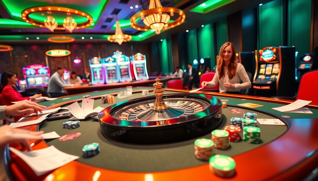 Experience the excitement of 98win with vibrant casino action featuring roulette, poker, and colorful chips.