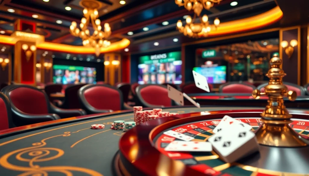 Exciting online gambling scene featuring poker and roulette elements from https://888neww8.com/ that captures luxurious play.