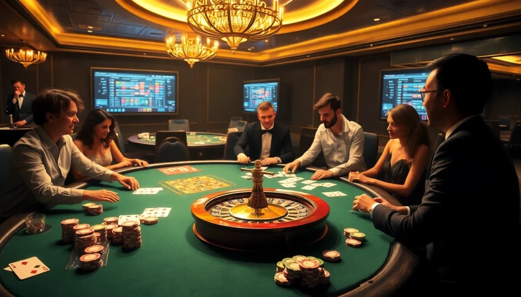 Experience the thrill of 79KING at a luxurious casino table filled with action and excitement.