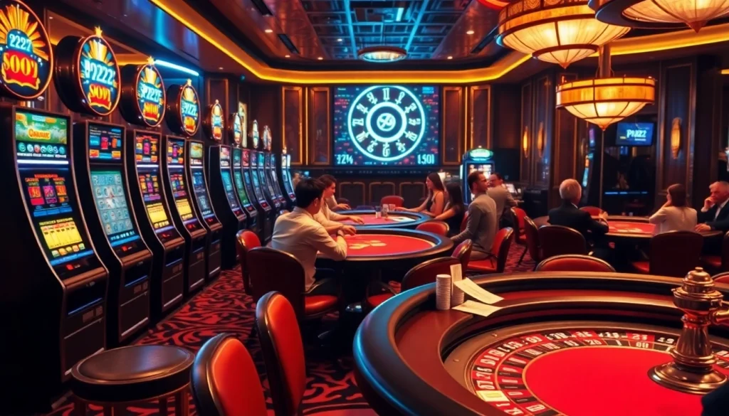 PH222 Casino with vibrant slot machines and exciting gameplay atmosphere.