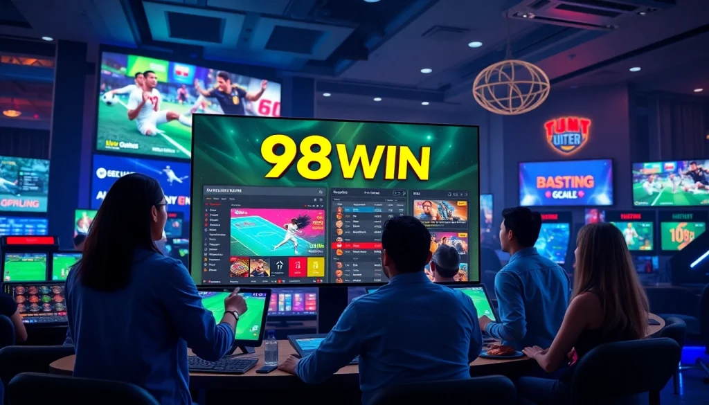 Engaging online betting interface of 98WIN, showcasing excitement and user interaction.
