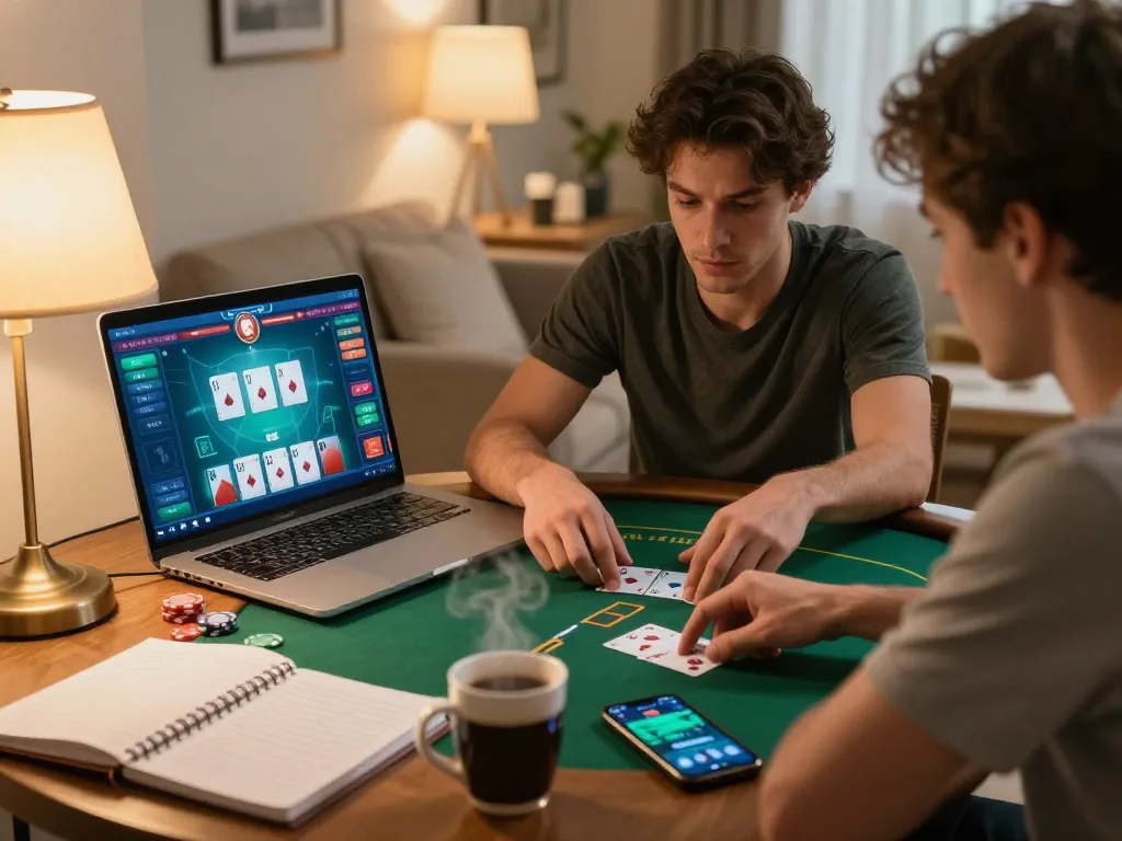 Player enjoying an online poker game on DA88, showcasing strategy and engagement.