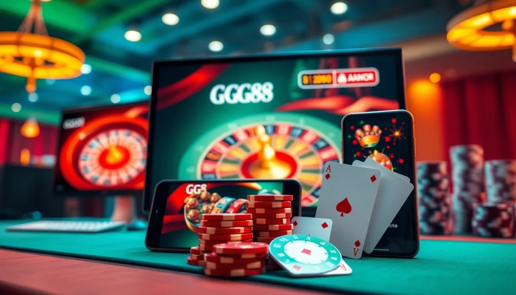 Experience dynamic gambling action at GG88 with engaging online casino visuals.