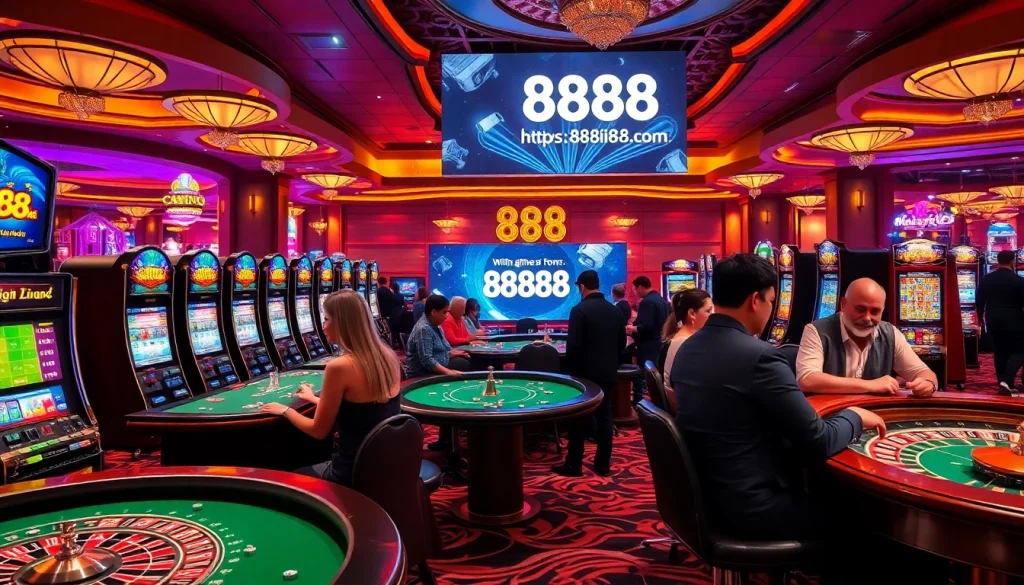 Experience exhilarating gaming at https://88ii88.com/, featuring dynamic casino tables and vibrant slot machines.