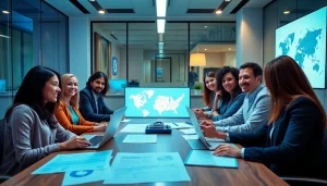 Company formation in the US with a diverse team collaborating in a modern office.