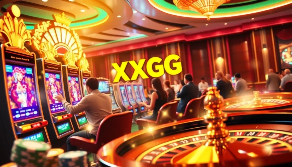 Experience thrilling gameplay at XXGG online casino with vibrant slot machines and poker action.