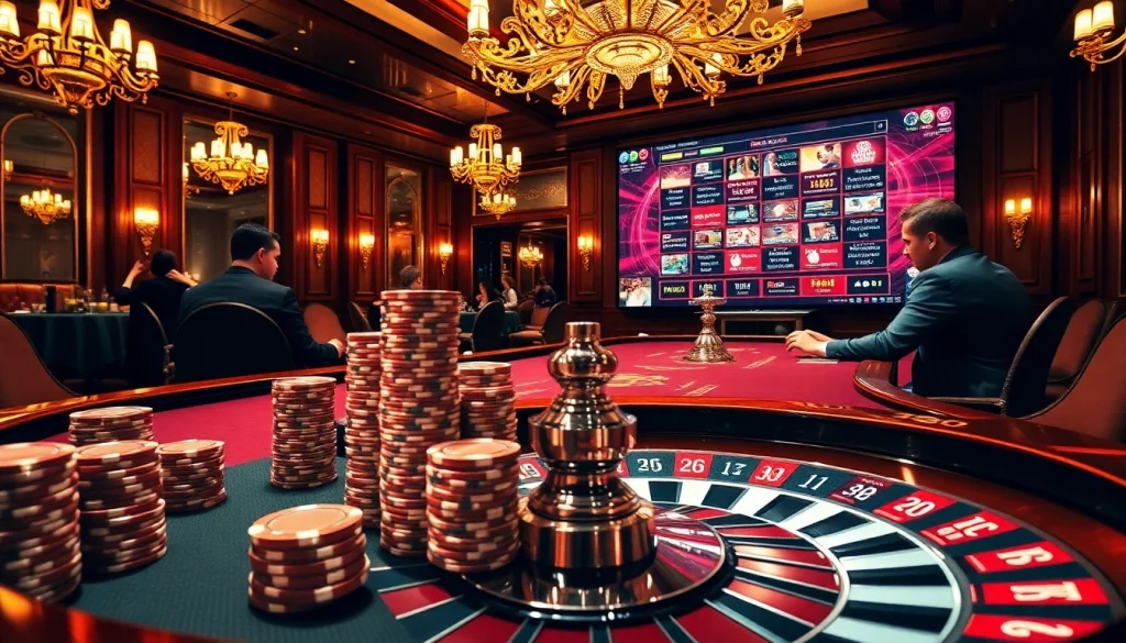 Engage with https://dv88.design/ at an upscale poker table showing chips and roulette action.