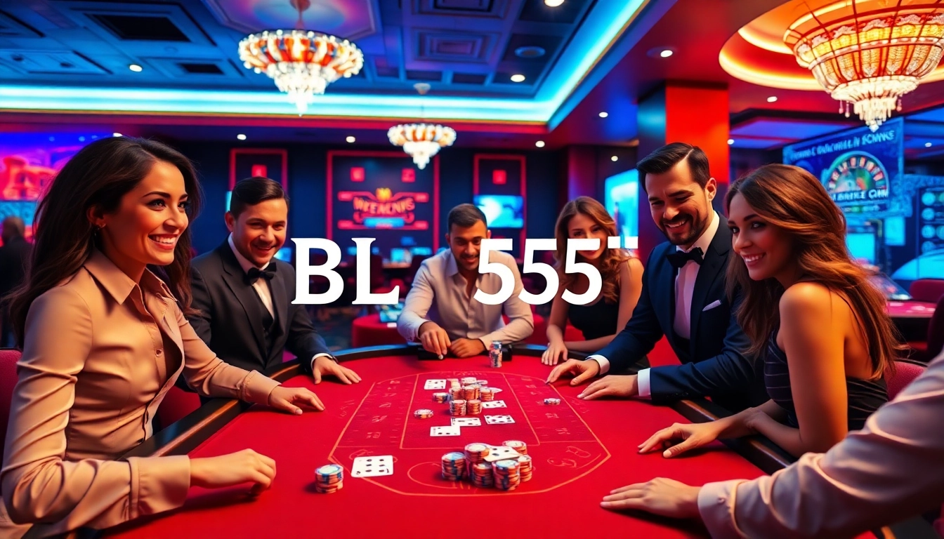 Experience a thrilling game at BL555 casino with professional dealers and high-stakes tables.