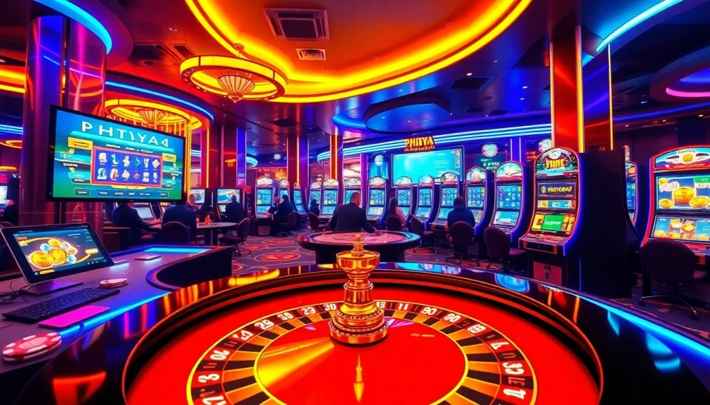 PHTAYA online casino interface showcasing vibrant roulette wheel and engaging gameplay.
