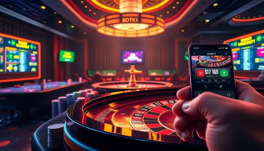 Experience the excitement of BDTK1 through an engaging online casino interface with dynamic gaming elements.