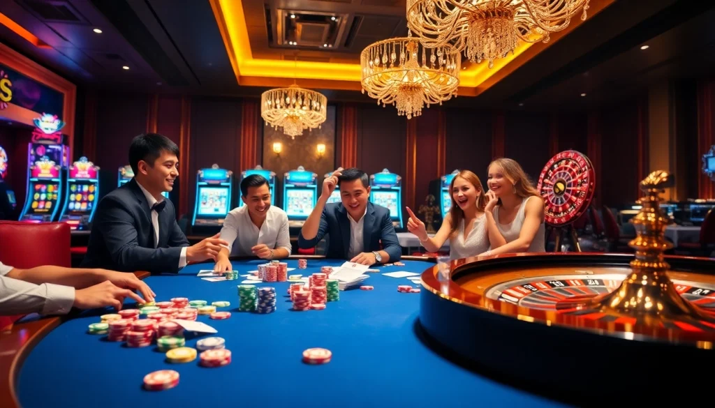 Experience the thrill of winning at https://jtg88.com/ with an exciting casino scene featuring vibrant gambling activities.