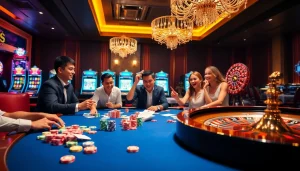 Experience the thrill of winning at https://jtg88.com/ with an exciting casino scene featuring vibrant gambling activities.
