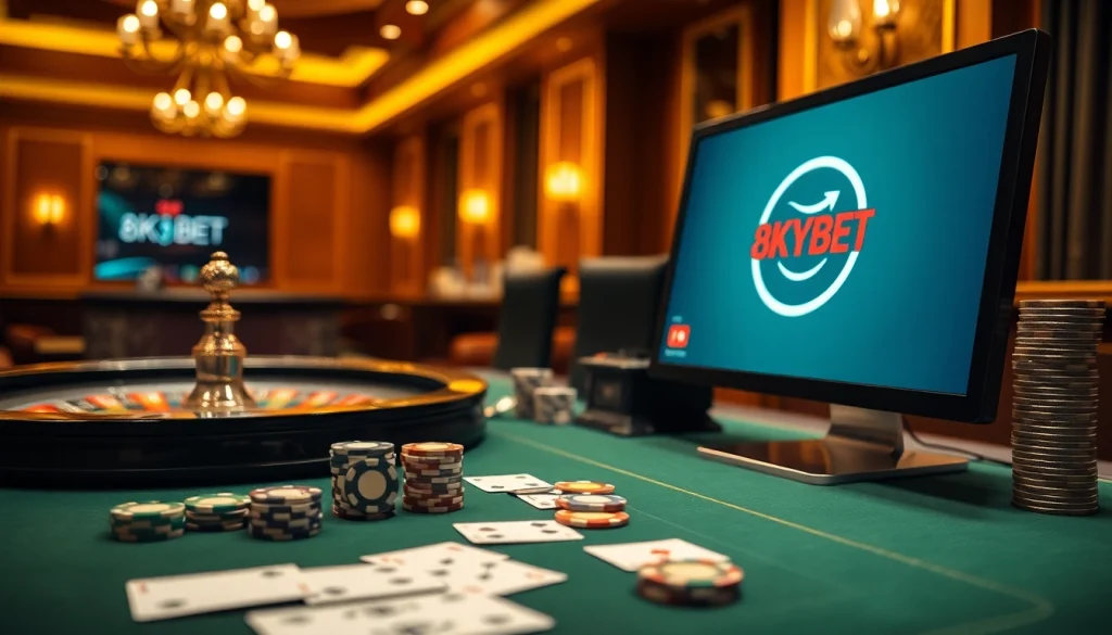 8KBET TOP gaming experience with vibrant casino tables and online betting features.