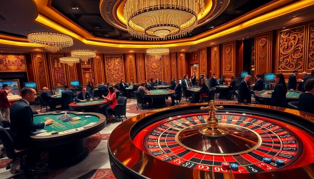 Experience the thrill of dh88 casino gaming at an elegant roulette table filled with excitement.
