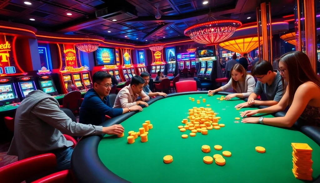 Experience exhilarating gameplay at Thabet không bị chặn with vibrant casino tables and unique gambling action.