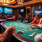 Experience the thrill of betting at fnew88.com in a lively casino scene featuring blackjack and poker.