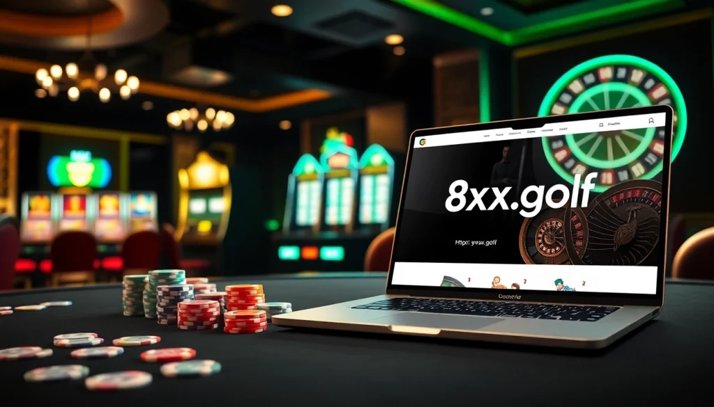 Engaging poker scene featuring the exciting online gambling platform https://8xx.golf/ with vibrant chips and cards.