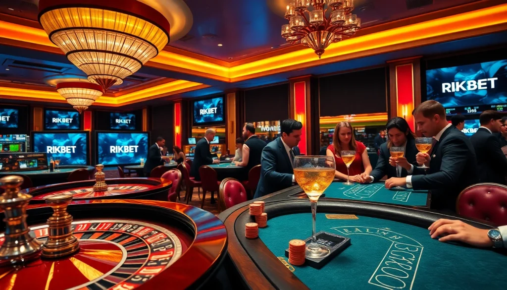 Experience RIKBET as players enjoy thrilling casino games in a vibrant atmosphere.