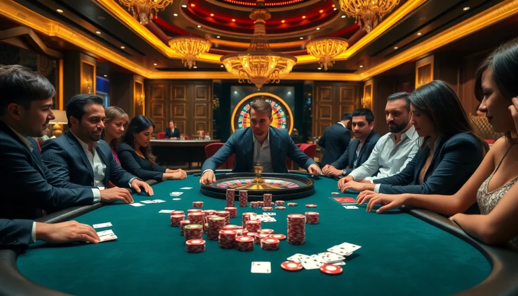 Engaged player at a luxurious casino table enjoying an ee88 gaming experience.