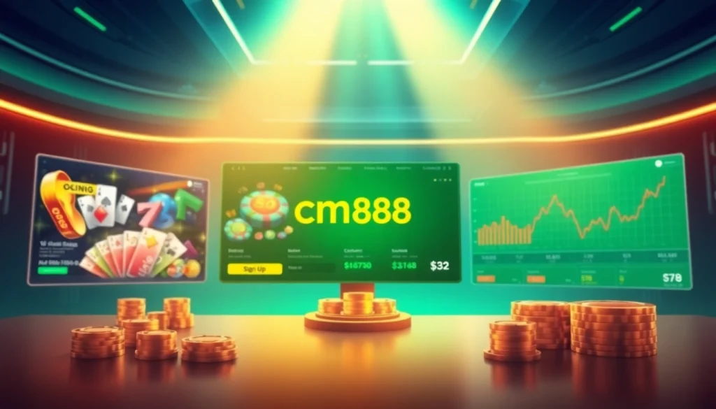 Exciting online betting interface at CM88 showcasing interactive casino games and promotions.
