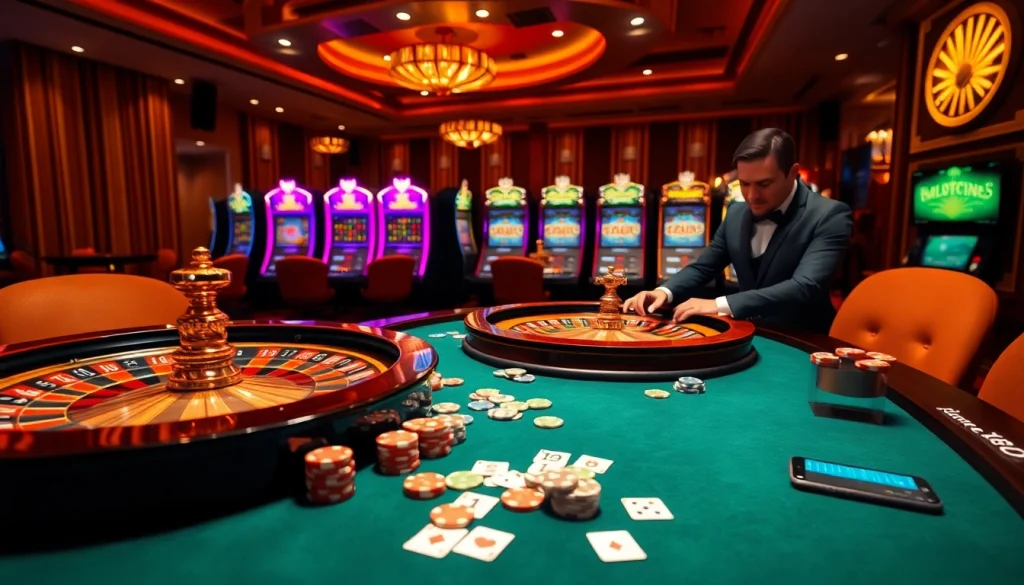 Engage with the excitement at https://jun88.now/ with a dazzling casino scene featuring vibrant games and engaging betting.