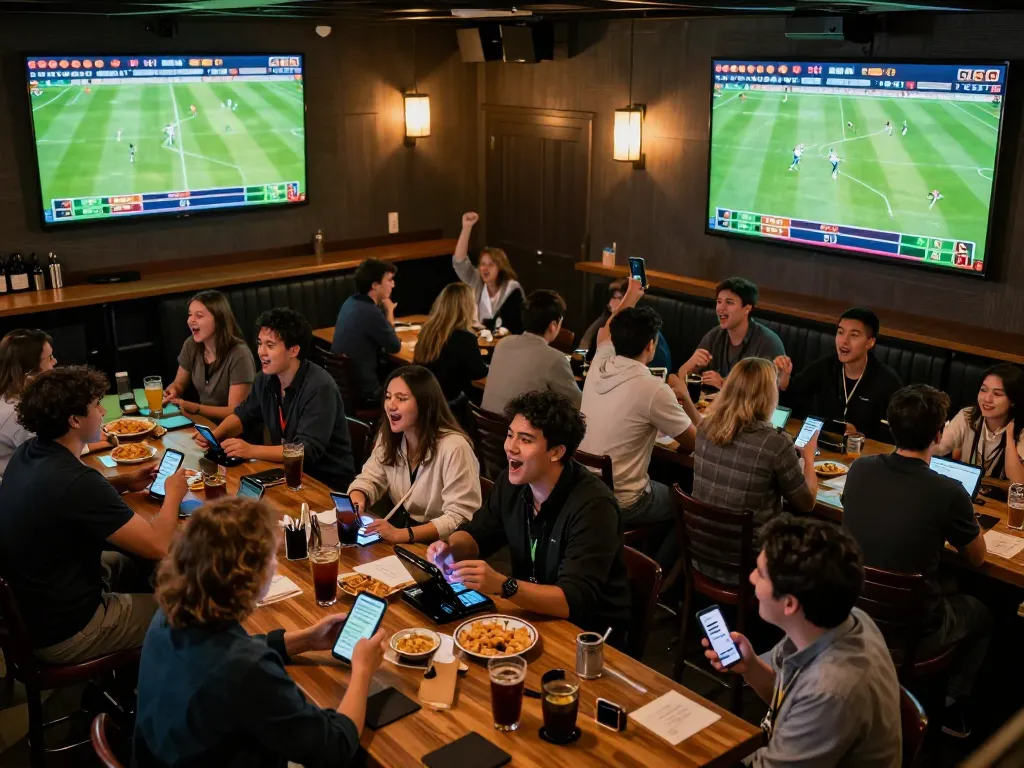 Witness live sports betting excitement with accurate kết quả bóng đá and excited fans engaging in thrilling gameplay.