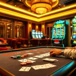789Win player placing strategic poker chips on a casino table amid vibrant slot machines and roulette wheel
