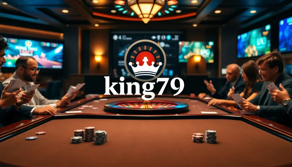 Experience thrilling poker action at king79's luxurious casino.