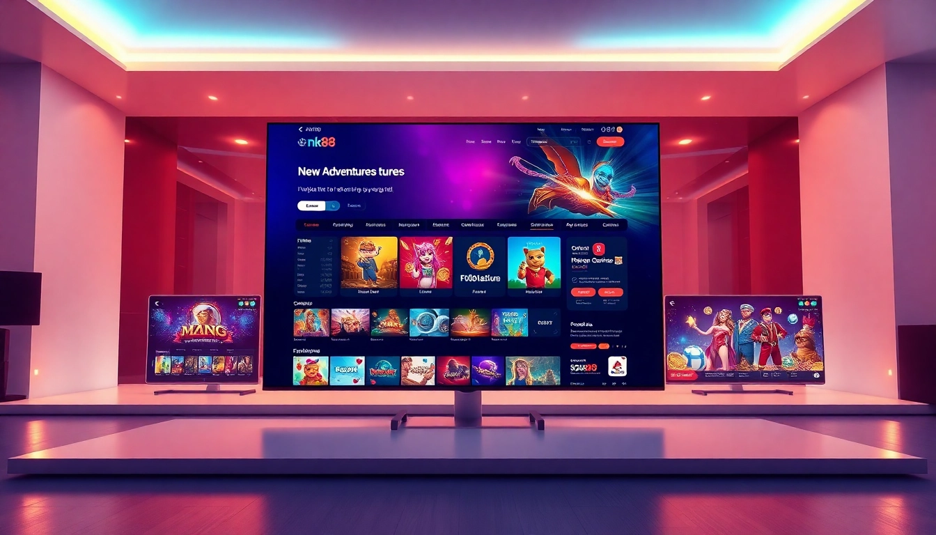 nk88 digital gaming platform showcasing vibrant casino games and user engagement.