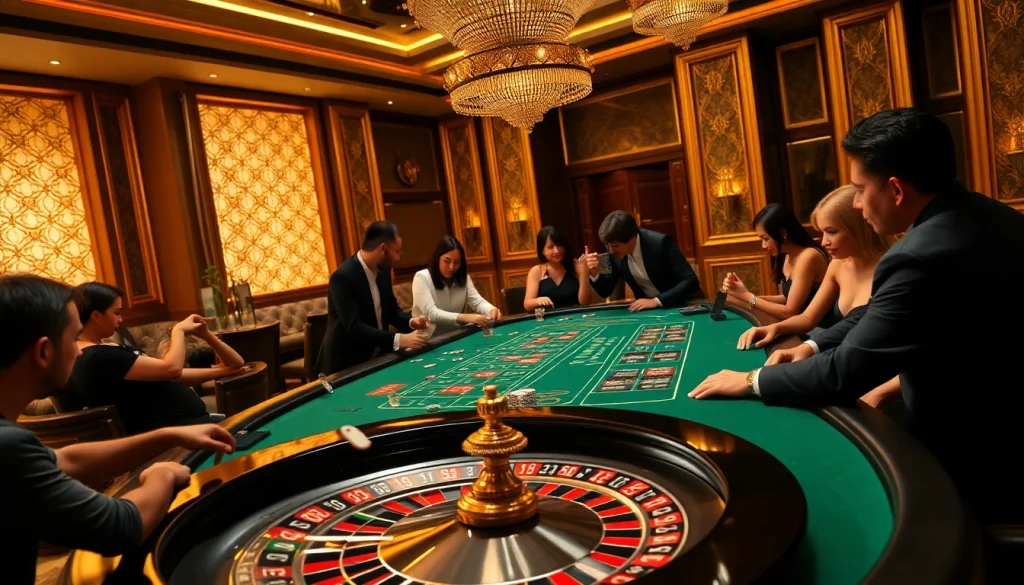 Exciting gaming action at PG 88 casino with players engaging in roulette and poker.