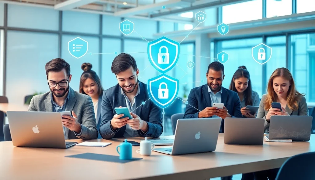 快连官网展示了各类专业人士在多设备上享受安全的 VPN 连接，突出安全性与用户满意度。