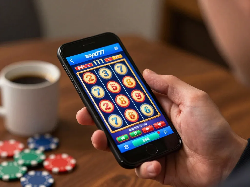 Engaging gameplay on the taya777app mobile platform with vibrant slot game reels spinning.