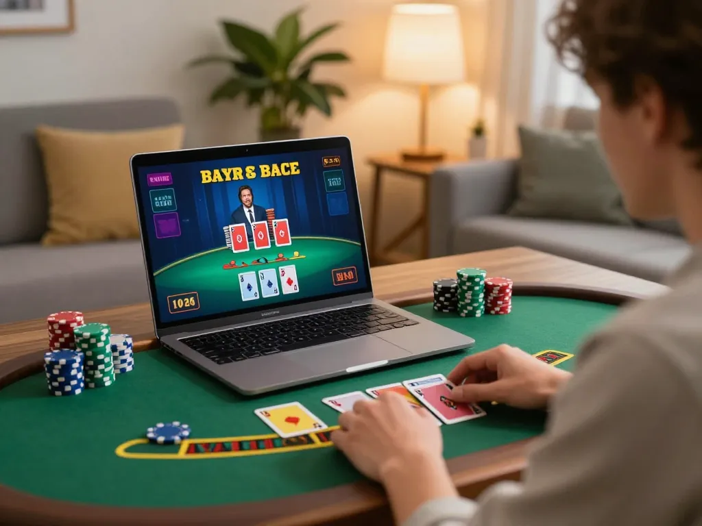 Player enjoying a live dealer blackjack game on UU88, highlighting immersive online casino experience.