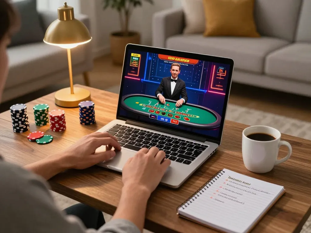 Experience live casino action online with Soc88 in a cozy gaming setup.