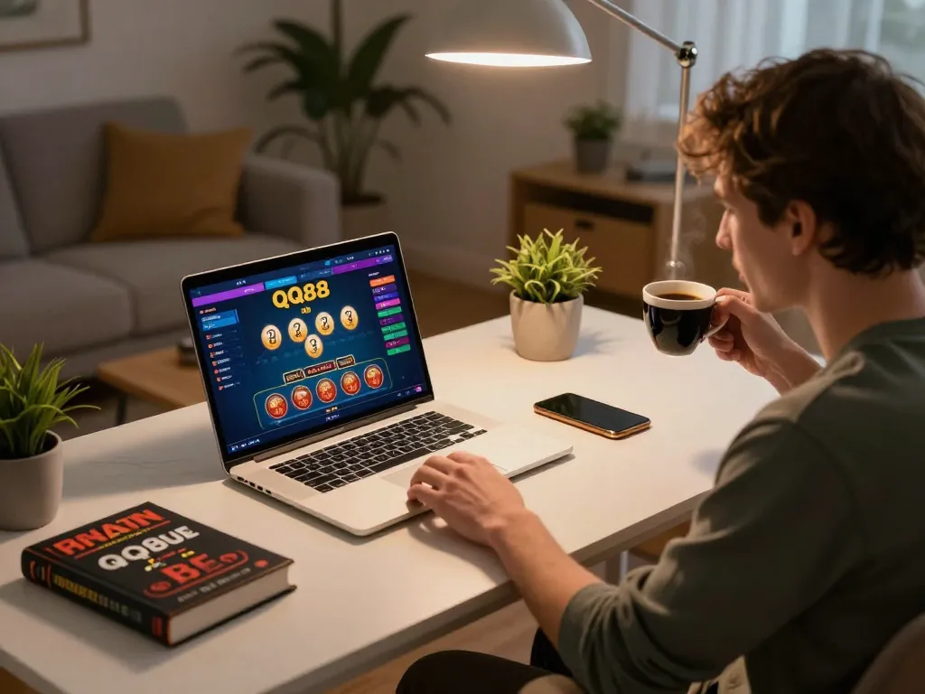 Experience thrilling online gaming at QQ88 with focused players engaging in casino strategies.