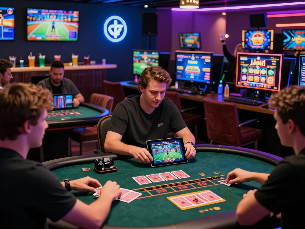 Engaged players enjoying 99ok online gaming platform with vibrant atmosphere.