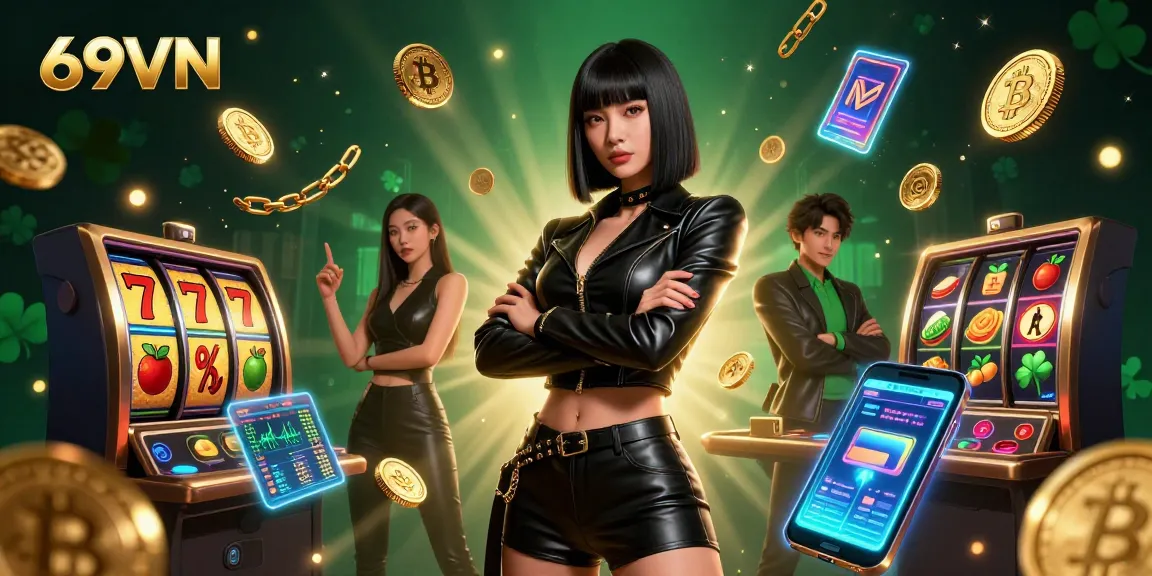 Engage with 69VN's thrilling casino experience featuring rich slot elements and vibrant digital design.