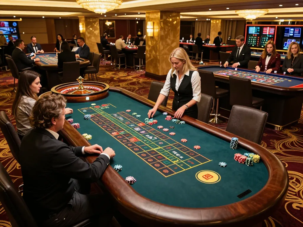 Engaging roulette gameplay scene at the casino, highlighting the link vào LUCKYWIN in 2026 for exciting betting opportunities